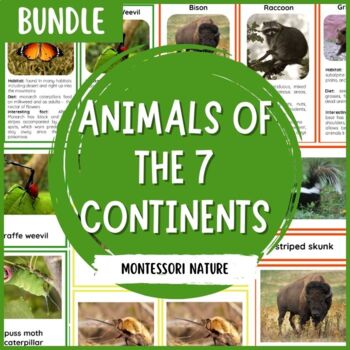 Preview of Animals of the Seven Continents - Montessori Nomenclature and Information Cards