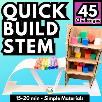 Preview of 45 EASY STEM ACTIVITIES for STEM Sub Plans, Centers, Warm-Ups & Early Finishers 
