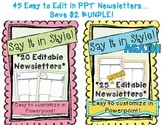45 Editable Newsletter Templates- BUNDLE!