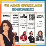 45 Famous Arab Americans Bookmarks, Arab American Heritage