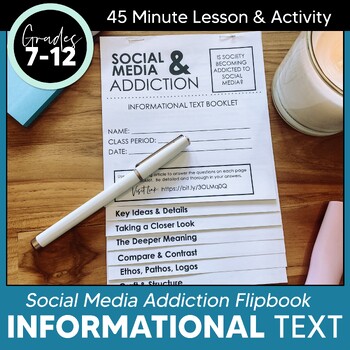 Preview of Nonfiction Passages & Informational Text Features Flipbook | Social Media