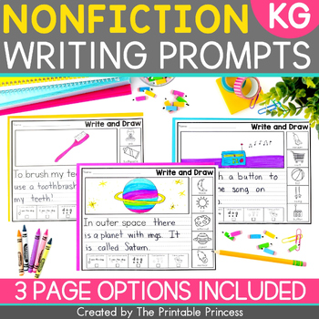 Preview of Non-Fiction Writing Prompts for Kindergarten
