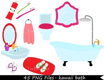 45 png files kawaii bath clipart personal commercial use 108 by teabreakart 45 png files kawaii bath clipart personal commercial use 108