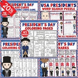 45 USA Presidents Activities Bundle, President's Day Works