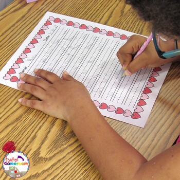 45 Valentine #39 s Day Themed Writing Paper by Teacher Gameroom TPT
