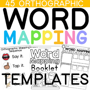 Preview of 45 Word Mapping Sound Boxes Templates for Orthographic Mapping - Make a Booklet