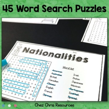 Preview of 45 Word Search Puzzles