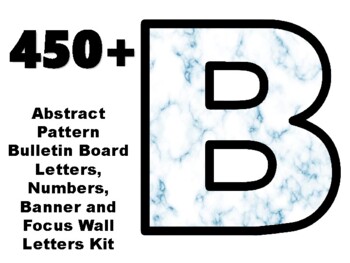 Preview of 450+ Abstract Pattern Bulletin Board Letters, Banner and Focus Wall Letters Kit