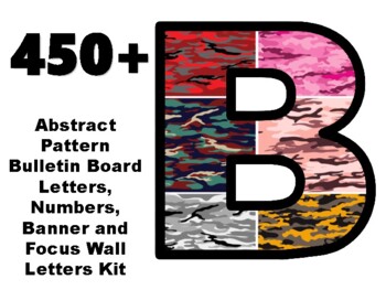 Preview of 450+ Abstract Pattern Bulletin Board Letters, Banner and Focus Wall Letters Kit