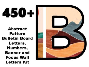 Preview of 450+ Abstract Pattern Bulletin Board Letters, Banner and Focus Wall Letters Kit