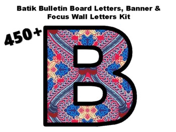Preview of 450+ Batik Classroom Décor Kit #577, Board & Door Kit