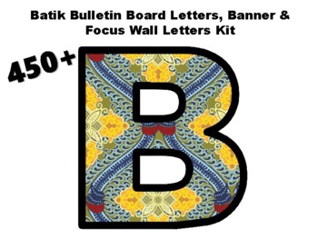 Preview of 450+ Batik Classroom Décor Kit #578, Board & Door Kit