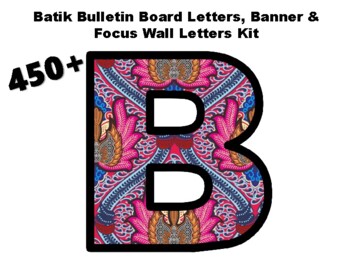 Preview of 450+ Batik Classroom Décor Kit #579, Board & Door Kit