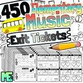 450 Elementary Music Exit Tickets | Tests, Quizzes, Class 