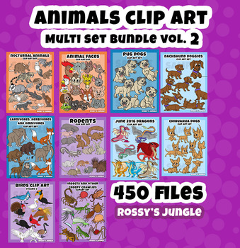Preview of 450 Files Animal Clip Art ULTRABUNDLE Vol.2