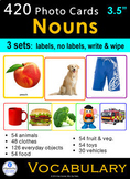 Photo Vocabulary Cards Bundle - 450 NOUNS - 3 Formats
