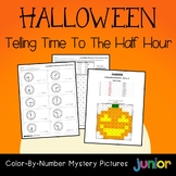 October Activity 1st Grade Half Hour Telling Time Hallowee