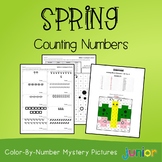 Math Coloring Spring Counting Numbers Worksheets Mystery P