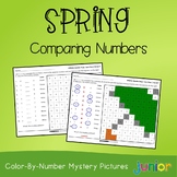 Spring Math Activity Comparing Numbers Color by Code Works