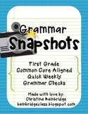 46 1st Grade GRAMMAR / Language Snapshots- Weekly Assessme