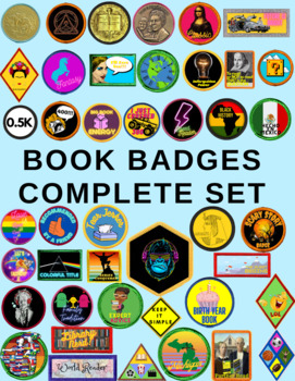 Preview of 46 Book Reading Badges & Stickers - Complete Set (ZIP file)