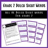 46 Dolch Sight Words for Grade 2 - Centers, Daily 5 and Pl