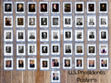 46 U.S. Presidents Classroom Posters and Wall Charts. US History.