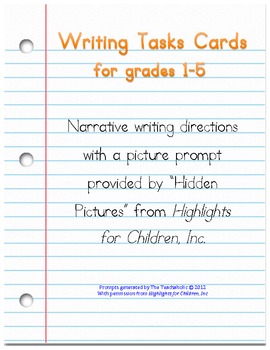 Preview of 46 Writing Task Cards with Picture Prompts