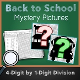 4-Digits Divided By 1-Digit, Mystery Pictures Coloring Lon