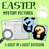 Easter Long Division Hidden Mystery Picture Activity Math 