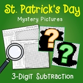 Mystery Picture Color St Patricks, 3-Digit Subtraction Fun