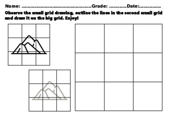 Preview of 48 Arctic Easy Grid Drawing Activities, Arctic Art Sub Plan