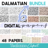 48 Dalmatian spots background digital papers BUNDLE -for C