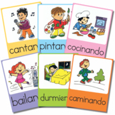 Flashcards SPANISH Continuous Verbs - Printable - Verbos G