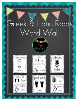 Preview of 48 Root Words (Grades 4-8 Word Wall)