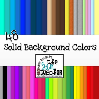 Preview of 48 Solid Background Colors