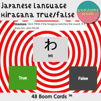 Preview of 48 True/False BOOM Cards | Hiragana Recognition | Japanese Language