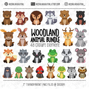 Preview of Woodland animal bundle