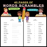 480 Themed Words Scrambles for Kids (PDF of 80 Pages)