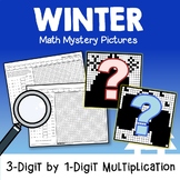 Winter Multiplication Coloring Worksheets, Winter Math 4th