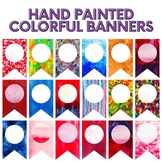 49 Hand Painted Colorful Word Wall Banners.