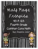 4G Common Core Geometry Worksheets "Half Page Frenzies"