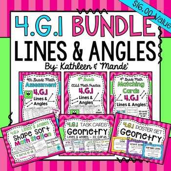 Preview of 4.G.1 BUNDLE: Lines & Angles