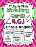 4.G.1 Matching Cards: Lines & Angles