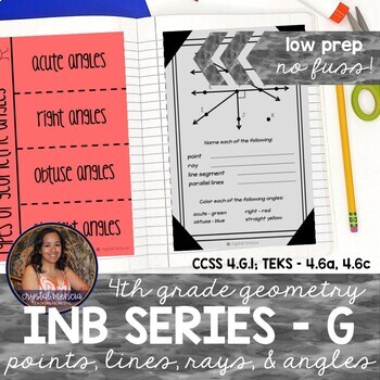Preview of 4G1 Points, Lines, Rays, and Angles Interactive Notebook Series