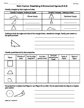 (4.G.2) 2-Dimensional Figures: 4th Grade Common Core Math Worksheets