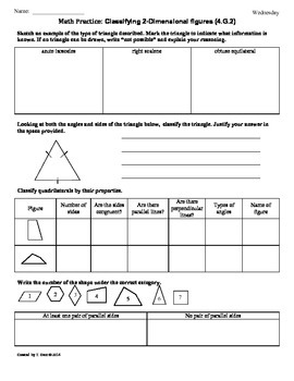 4g2 2 dimensional figures 4th grade common core math worksheets