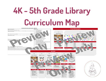 Preview of 4K - 5th Grade Library Curriculum Map