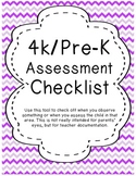 4K.PreK Assessment checklist