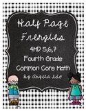 4MD 4th (Fourth) Grade Common Core Angles "Half Page Frenzies"